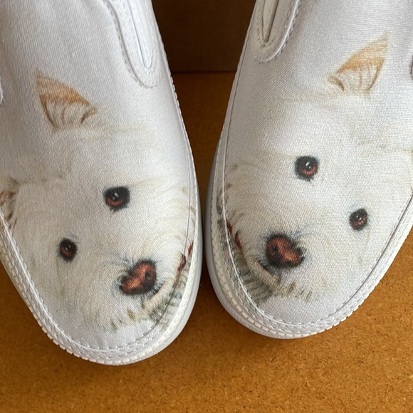 NWT Westie Dog Art Zip Slip On Shoes Sz 7.5 - Picture 2 of 10